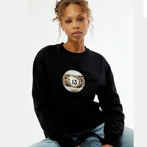 PacSun PS/LA Pool Ball Leopard Sweatshirt – Black – XS/Small